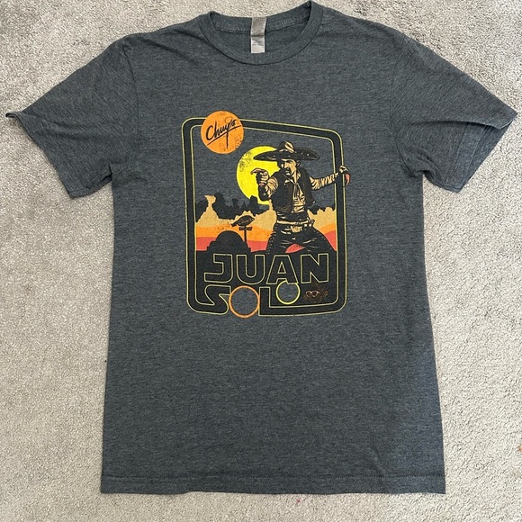 Chuy’s Mexican Food Juan Solo Star Wars Tee Shirt Unisex Size Small Tex Mex - Picture 1 of 6